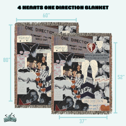 4 Hearts One Direction Blanket