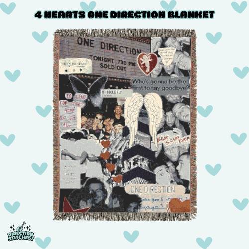 4 Hearts One Direction Blanket